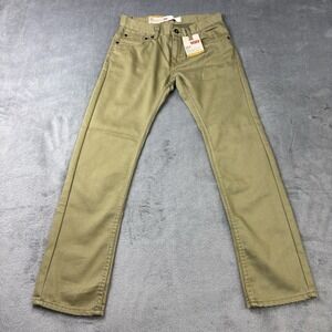 Levis Jeans 511 Mens 27x27 Slim Regular Olive Straight Denim Red Tab Preppy NWT